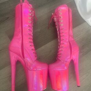 pleasers platform boots  size 7